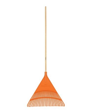 Escoba plástica rígida para jardín, 26 dientes, mango 48″ Codigo:19788