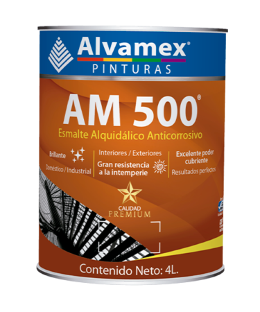 Esmalte anticorrosivo alquidálico Codigo:AM-500 *GALÓN 4L*