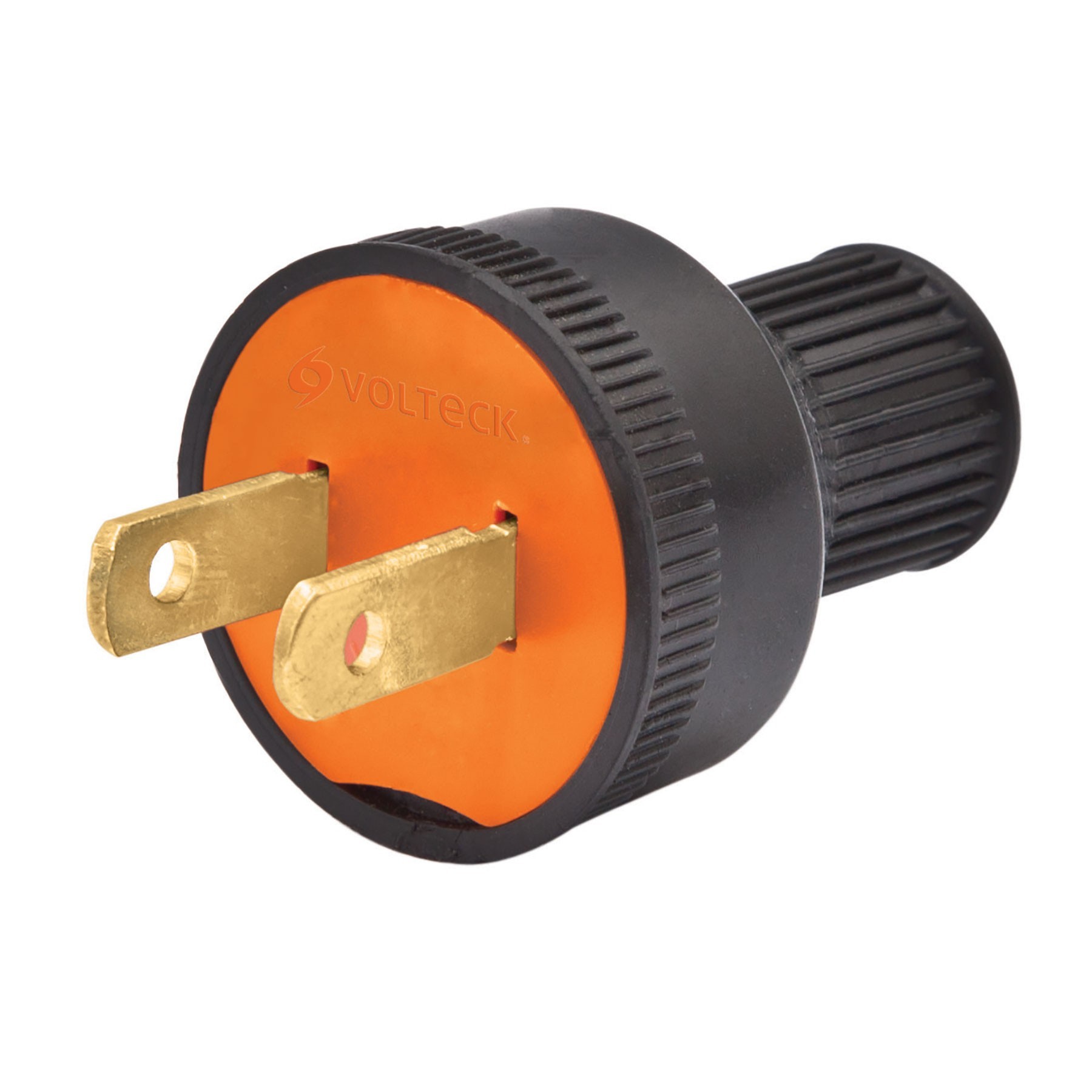 2 Clavijas no polarizadas redondas de PVC, Volteck Cod:46210