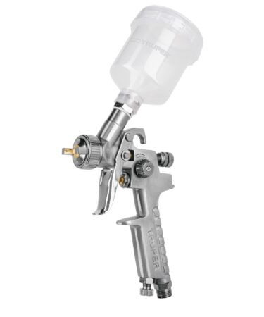 Pistola p/retoque gravedad HVLP vaso plástico, 1 mm, Truper Codigo:11097