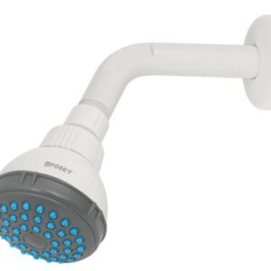 Regadera plástica redonda 2-1/2″ gris-blanca, Foset cod: 48293