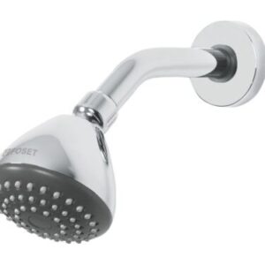 Regadera redonda 3-1/4″ brazo y chapetón acero inox, Foset cod:45789