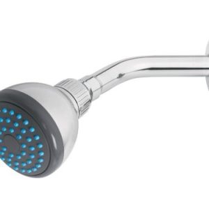 Regadera redonda 3″ brazo y chapetón de acero, Foset cod: 49246