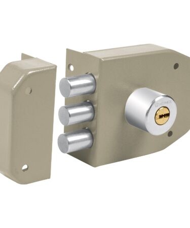 Cerradura de sobreponer 3 barras instala-fácil, llave puntos