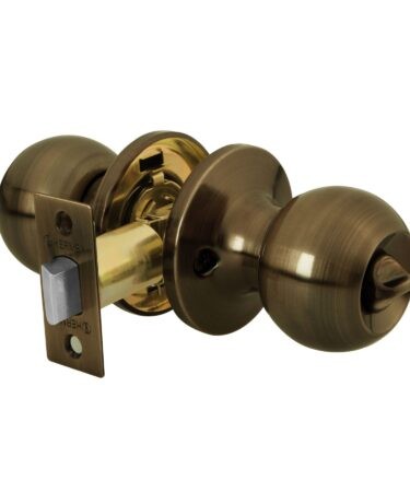 Cerradura tipo esfera, tubular, baño, antiguo, Hermex