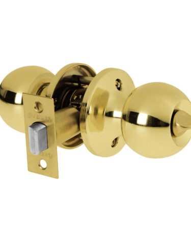 Cerradura tipo esfera, tubular, baño, brillante, Hermex